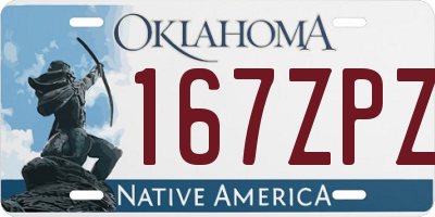 OK license plate 167ZPZ