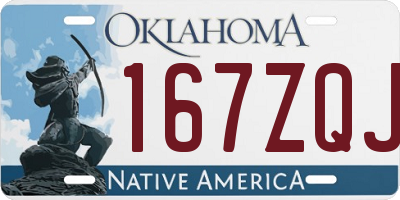 OK license plate 167ZQJ