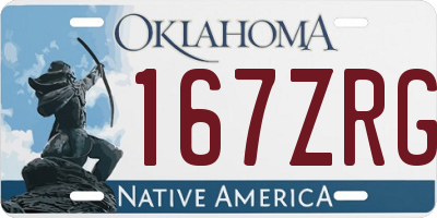 OK license plate 167ZRG