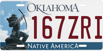 OK license plate 167ZRI