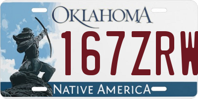 OK license plate 167ZRW