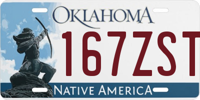 OK license plate 167ZST