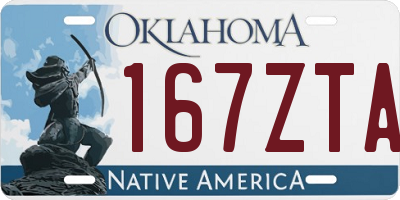 OK license plate 167ZTA