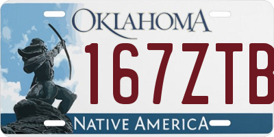 OK license plate 167ZTB