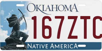 OK license plate 167ZTC