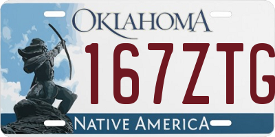OK license plate 167ZTG