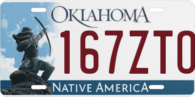 OK license plate 167ZTO