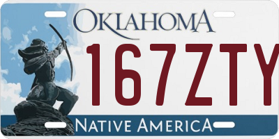 OK license plate 167ZTY