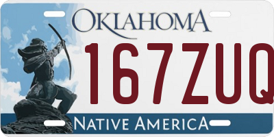 OK license plate 167ZUQ