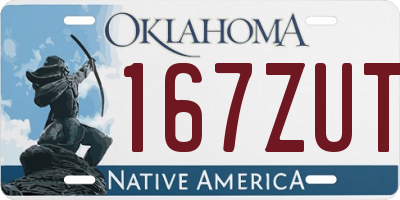 OK license plate 167ZUT