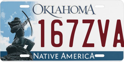 OK license plate 167ZVA