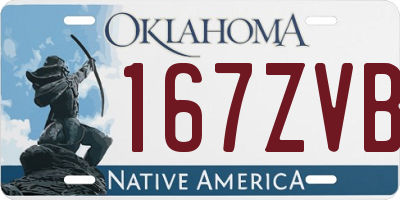 OK license plate 167ZVB