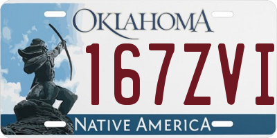 OK license plate 167ZVI
