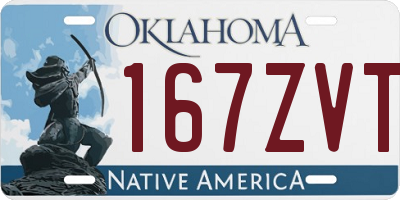 OK license plate 167ZVT
