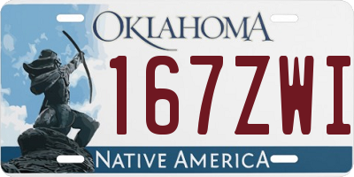 OK license plate 167ZWI