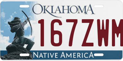 OK license plate 167ZWM