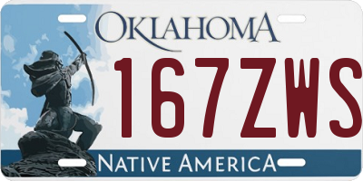 OK license plate 167ZWS