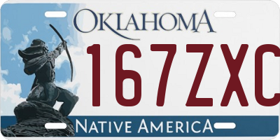 OK license plate 167ZXC