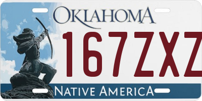 OK license plate 167ZXZ