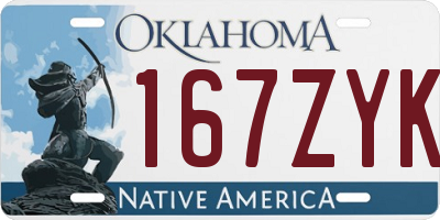 OK license plate 167ZYK