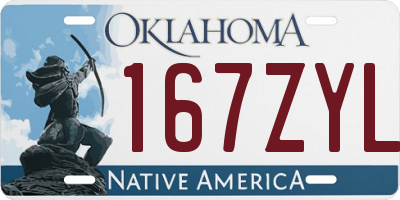 OK license plate 167ZYL