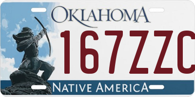 OK license plate 167ZZC