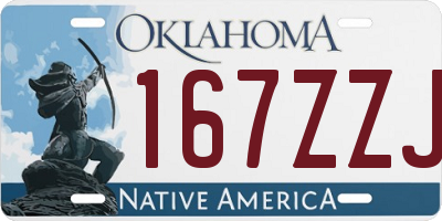 OK license plate 167ZZJ