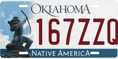 OK license plate 167ZZQ