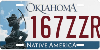 OK license plate 167ZZR