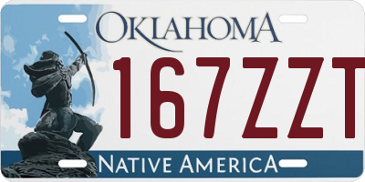 OK license plate 167ZZT