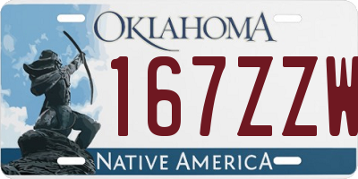 OK license plate 167ZZW