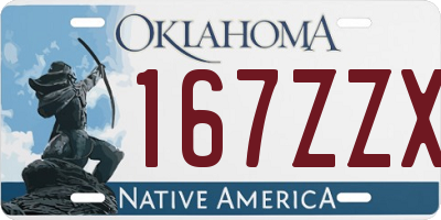 OK license plate 167ZZX