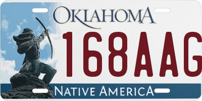 OK license plate 168AAG