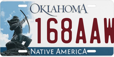 OK license plate 168AAW