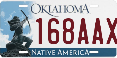 OK license plate 168AAX