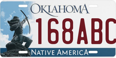 OK license plate 168ABC