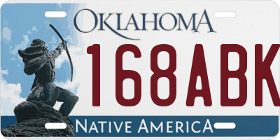 OK license plate 168ABK