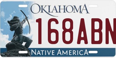 OK license plate 168ABN