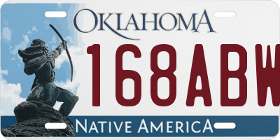 OK license plate 168ABW