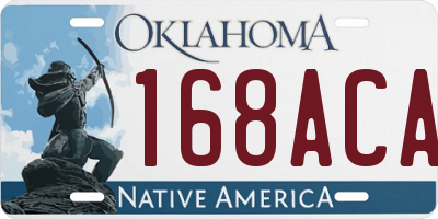 OK license plate 168ACA