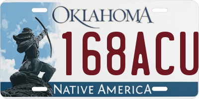 OK license plate 168ACU