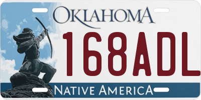 OK license plate 168ADL