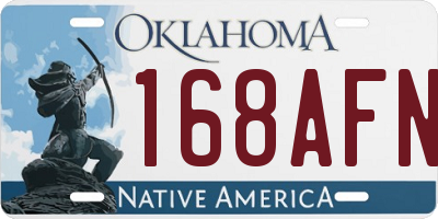 OK license plate 168AFN