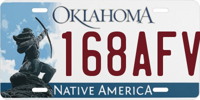 OK license plate 168AFV