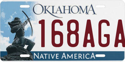 OK license plate 168AGA