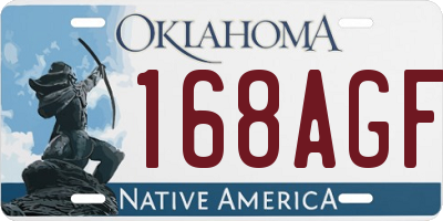 OK license plate 168AGF