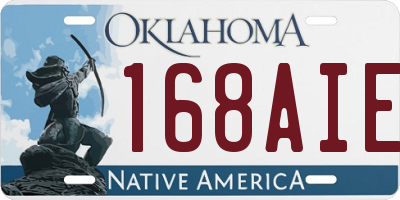 OK license plate 168AIE