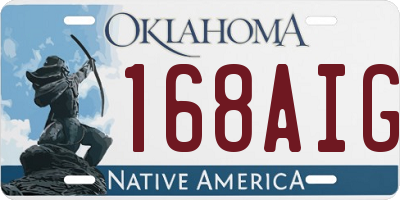 OK license plate 168AIG