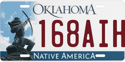 OK license plate 168AIH