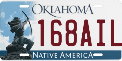 OK license plate 168AIL